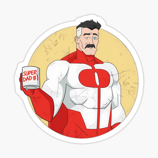 Omni Man Super Dad Sticker