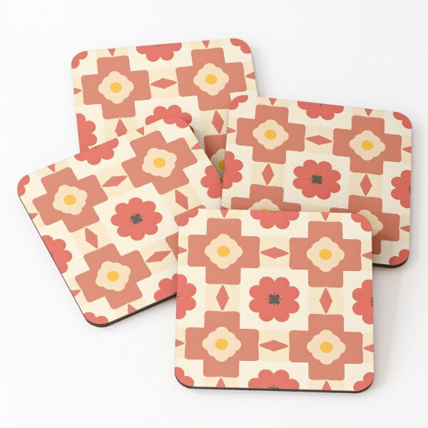 Artikelvorschau, Retro-Blumenmuster entworfen und verkauft von Prints and Lifestyle.