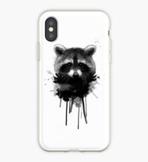 Watercolor Raccoon Splash iPhone Case