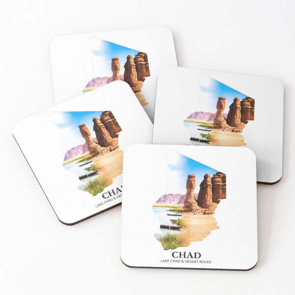 Item preview, Chad Map Lake Chad and Desert Rocks Art designed and sold by AbulailArt.