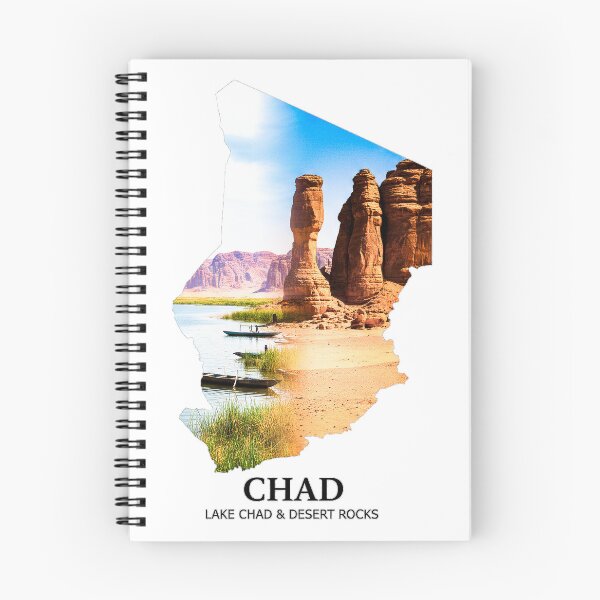 Item preview, Chad Map Lake Chad and Desert Rocks Art designed and sold by AbulailArt.