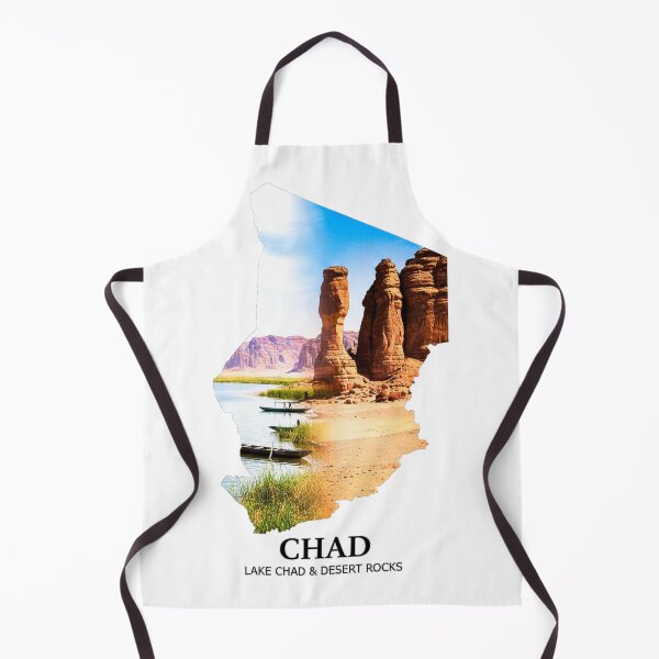 Item preview, Chad Map Lake Chad and Desert Rocks Art designed and sold by AbulailArt.