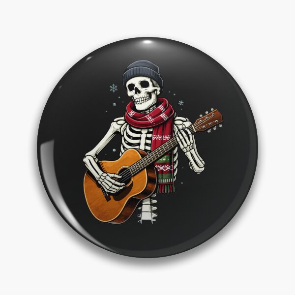 Item preview, Guitar Winter Vibes Skeleton – Cozy Acoustic Music Aesthetic Art designed and sold by ColorSplash123.