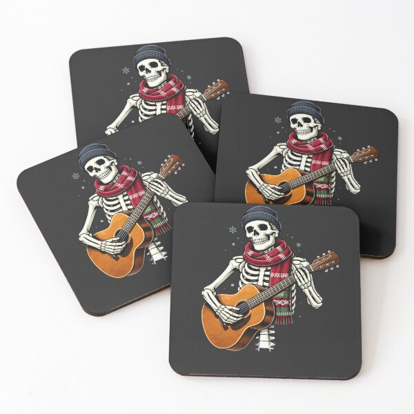Item preview, Guitar Winter Vibes Skeleton – Cozy Acoustic Music Aesthetic Art designed and sold by ColorSplash123.