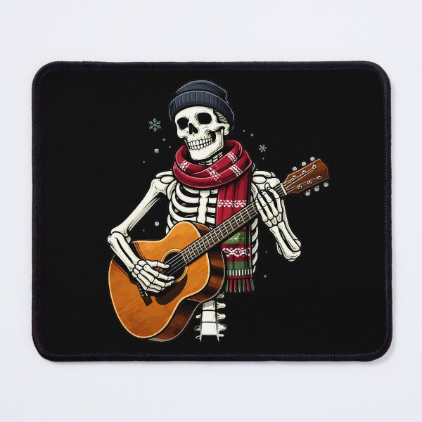 Item preview, Guitar Winter Vibes Skeleton – Cozy Acoustic Music Aesthetic Art designed and sold by ColorSplash123.