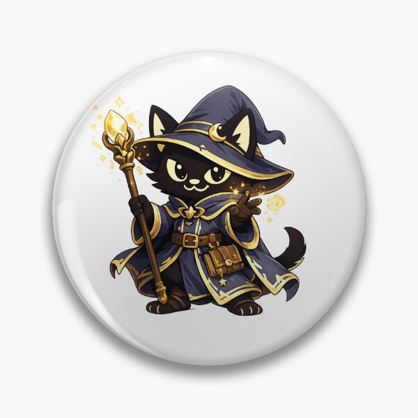 Item preview, Fantasy RPG Cat Mage Mascot designed and sold by Mooncat Studio.
