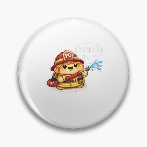 Item preview, Firefighter Pancake Hero – Cute Fireman Breakfast Cartoon designed and sold by SecretPuff.