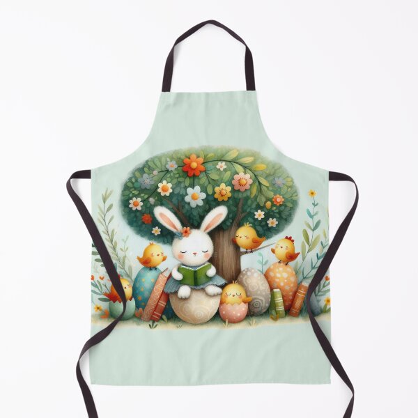 Item preview, Cute Rabbit Reading a book Easter Egg with Chick for Easter Celebration designed and sold by ideandesign.