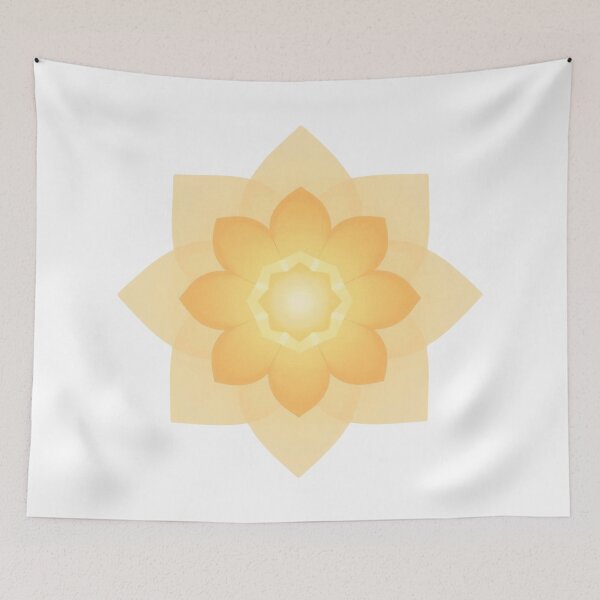 Item preview, Positive Energy Sunlit Mandala Illustration – Warm Golden Uplift Sacred Geometry Design designed and sold by ArtivaNest.
