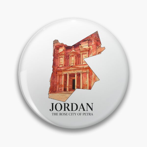 Item preview, Jordan Map The Rose City of Petra Art designed and sold by AbulailArt.