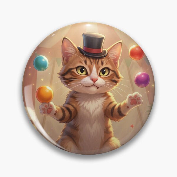 Item preview, Circus Cat Juggler – Vintage Storybook Carnival Art designed and sold by WonderGrace.