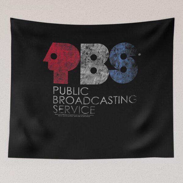 Item preview, Distressed Public Broadcasting Service Red White and Blue PBS designed and sold by iqrasaifi.