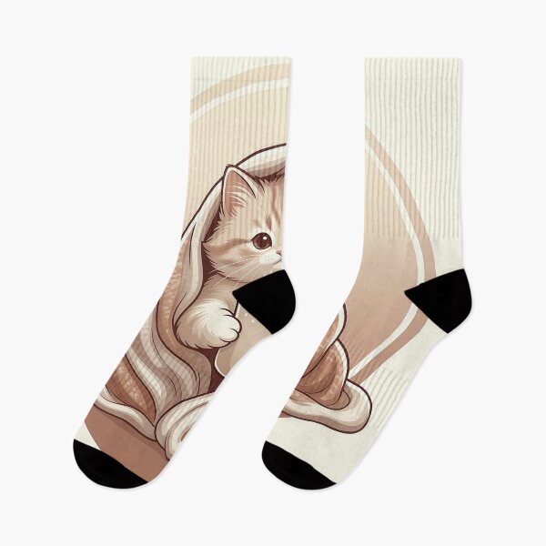 Item preview, Cozy Furfolkz Kitten with Coffee – Cute Cottagecore Cat Wrapped in Blanket Illustration designed and sold by Furfolkz.