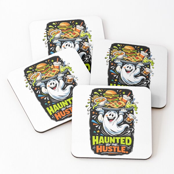 Item preview, Haunted By The Hustle Funny Ghost Waiter Streetwear Graphic - Relatable Work Life Grind Culture Art - Spooky Server Service Industry Humor - Gus the Ghost Host Design designed and sold by Vivaan Studio.