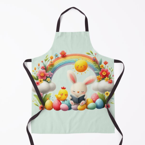 Item preview, Cute Rabbit Reading Book with Easter Egg and Chick designed and sold by ideandesign.