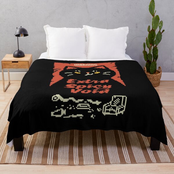Item preview, Warning: Extra Spicy Void - Retro Black Cat Pixel Art Poster designed and sold by bitwoofstudio.