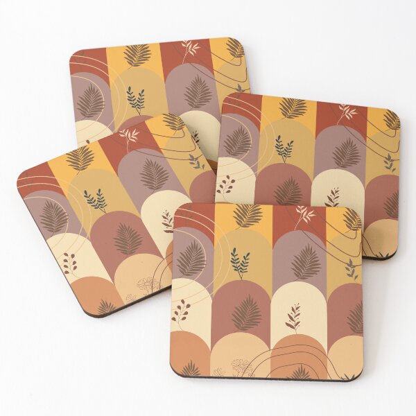 Item preview, Retro Botanical Arch Pattern – Mid Century Modern Earth Tone Leaf Design designed and sold by simpleyetcanva.