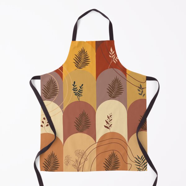 Item preview, Retro Botanical Arch Pattern – Mid Century Modern Earth Tone Leaf Design designed and sold by simpleyetcanva.