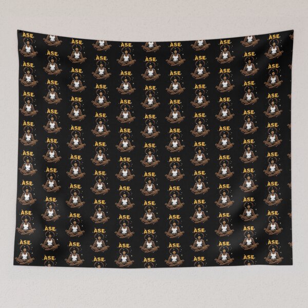 Item preview, Ase / Ashe / ÀṢẸ Yoruba Spiritual Meditation Art – Afrocentric Black Woman Yoga designed and sold by Cree8if.