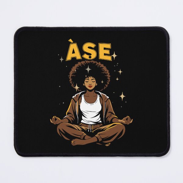 Item preview, Ase / Ashe / ÀṢẸ Yoruba Spiritual Meditation Art – Afrocentric Black Woman Yoga designed and sold by Cree8if.
