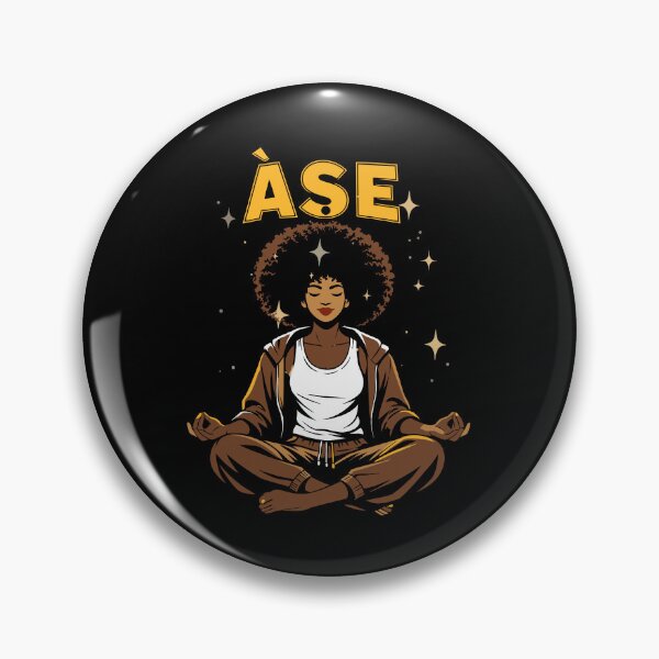 Item preview, Ase / Ashe / ÀṢẸ Yoruba Spiritual Meditation Art – Afrocentric Black Woman Yoga designed and sold by Cree8if.
