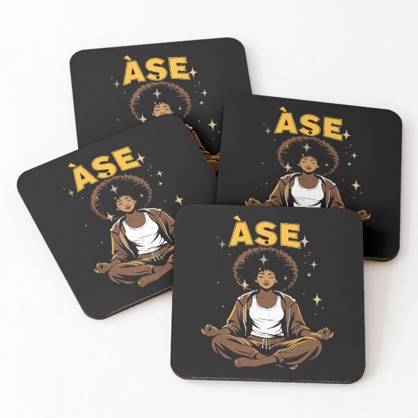 Item preview, Ase / Ashe / ÀṢẸ Yoruba Spiritual Meditation Art – Afrocentric Black Woman Yoga designed and sold by Cree8if.