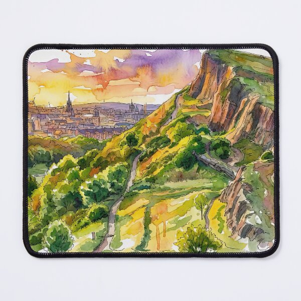 Item preview, Salisbury Crags, Edinburgh, Scotland Watercolour designed and sold by davidelder.
