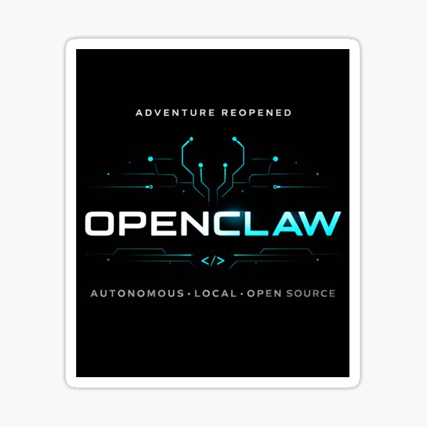 Openclaw typography design Sticker