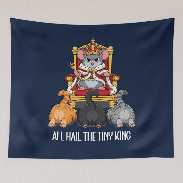 Item preview, Tiny King Cat Throne – All Hail the Mouse King designed and sold by Infinitee8hirts.