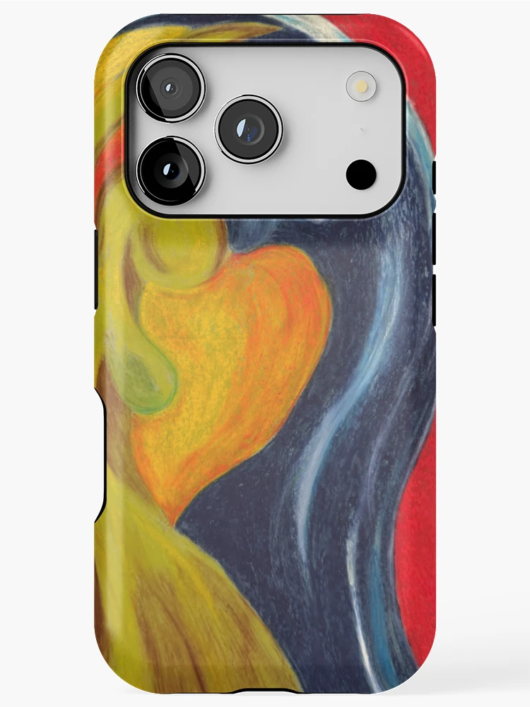 Thumbnail 1 of 4, iPhone Case, Abstract Heart Shape Color Flow designed and sold by BetweenForms.