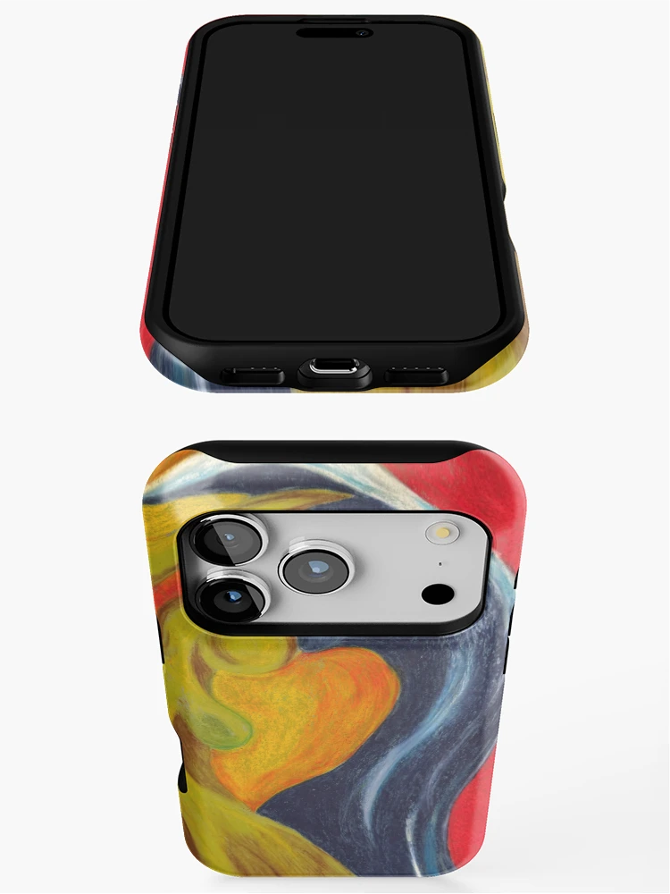Thumbnail 3 of 4, iPhone Case, Abstract Heart Shape Color Flow designed and sold by BetweenForms.