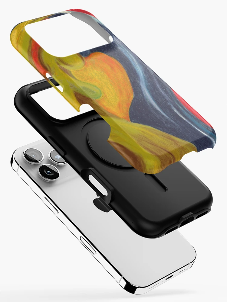 Thumbnail 2 of 4, iPhone Case, Abstract Heart Shape Color Flow designed and sold by BetweenForms.