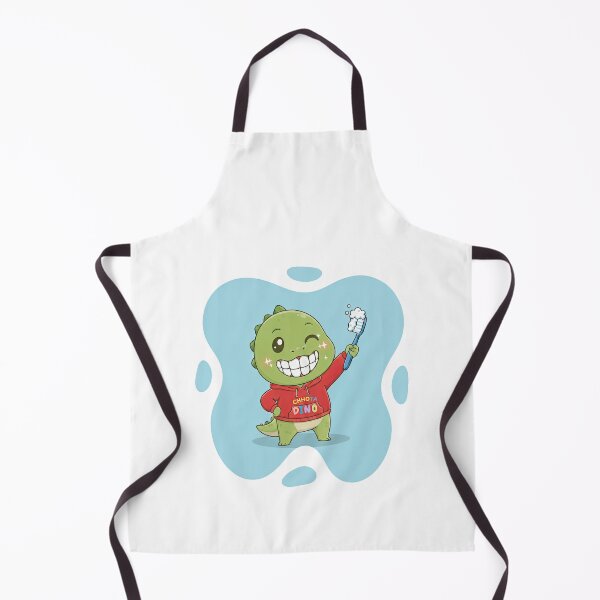 Item preview, Chhota Dino Brushing Teeth – Cute Kids Dental Hygiene Cartoon designed and sold by MeeraArts&Crafts.