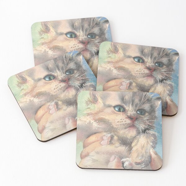 Item preview, Sweet Kitten painted with watercolour designed and sold by SoNataArt.