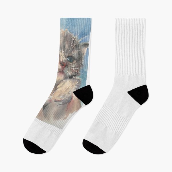 Item preview, Sweet Kitten painted with watercolour designed and sold by SoNataArt.