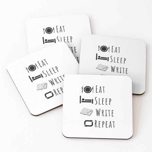 Item preview, Eat, Sleep, Write, Repeat designed and sold by DixieGirlStudio.