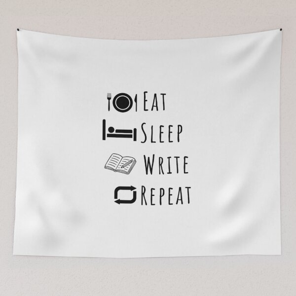 Item preview, Eat, Sleep, Write, Repeat designed and sold by DixieGirlStudio.