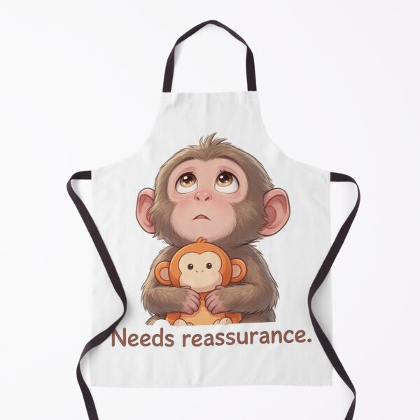 Item preview, Emotional Support Monkey Sticker – “Needs Reassurance” designed and sold by magiquecreations.