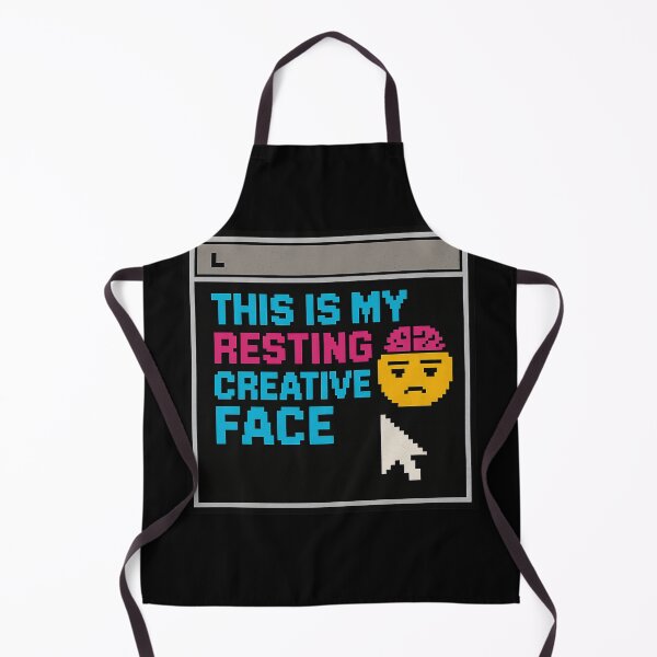 Item preview, This Is My Resting Creative Face – Retro Pixel Creative Humor Design designed and sold by Mad Factory Designs.