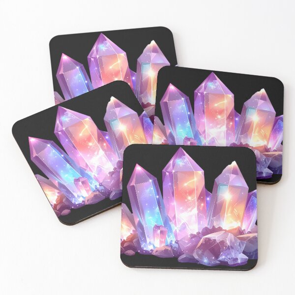 Item preview, Luminous Purple Nebula Crystal Cluster Art designed and sold by CrystalVanta.