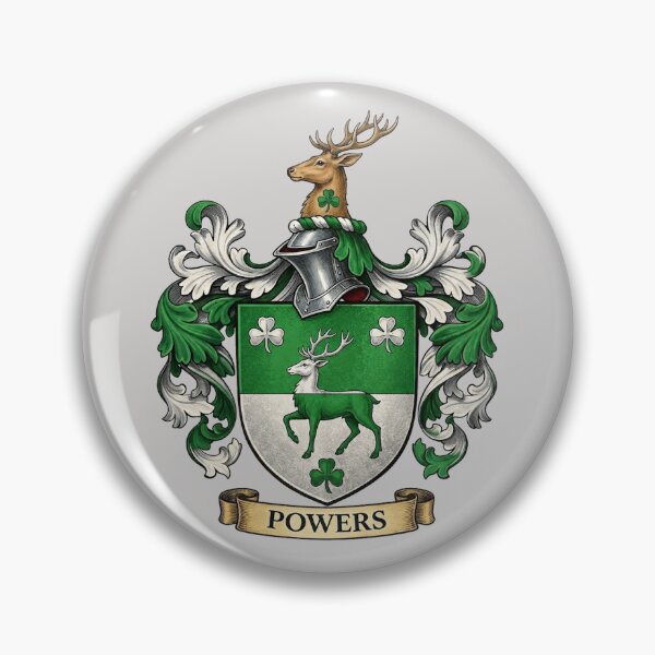 Artikelvorschau, Das Wappen der Familie Powers entworfen und verkauft von BagTown Clans.