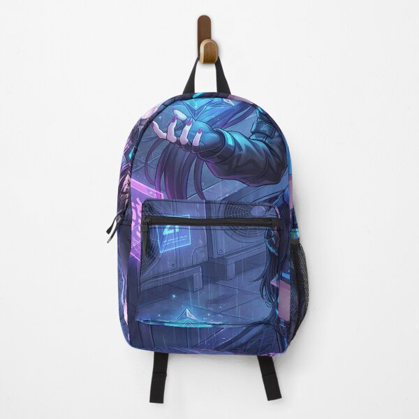 Item preview, Anime Devil Girl in Cyberpunk Cityscape designed and sold by ChiqueAvenue.