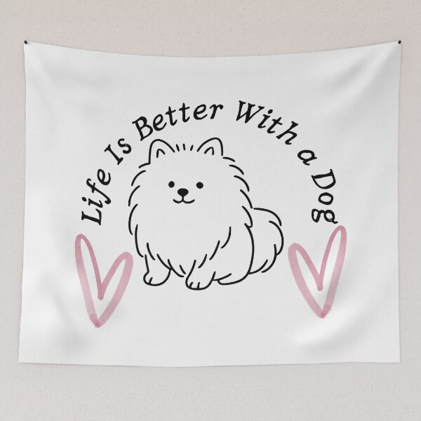 Item preview, Life Is Better With a Dog – Minimal Aesthetic Dog Lover Quote Design designed and sold by SWETA HALDER.