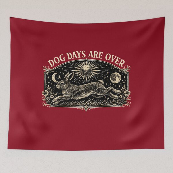 Item preview, Dog Days Are Over Shirt – Vintage Running Hare Celestial Art – Witchy Indie Rock Aesthetic – Gothic Tarot Style Tee designed and sold by Cyryl11.