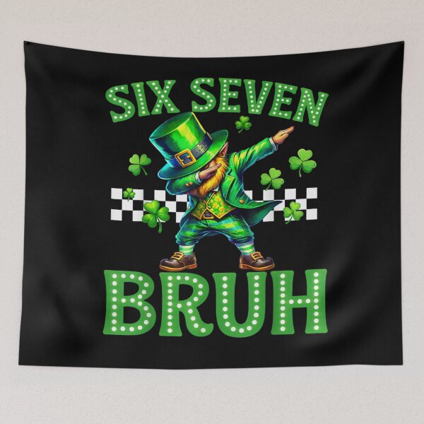 Item preview, Six Seven Bruh Dabbing Leprechaun Funny St Patricks Day Irish Boy designed and sold by JolinChinn.