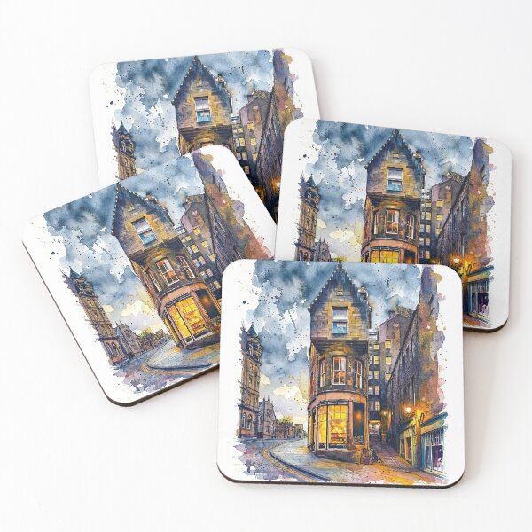 Item preview, Cockburn St, Edinburgh, Scotland Watercolour designed and sold by davidelder.