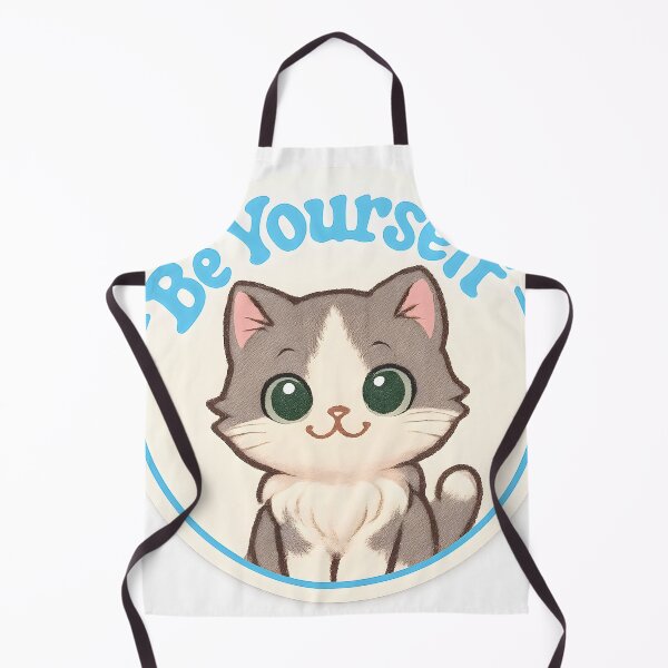 Item preview, Cute Happy Kitten – “Be Yourself” Positive Cat Lover Design designed and sold by Cat-astrophes.