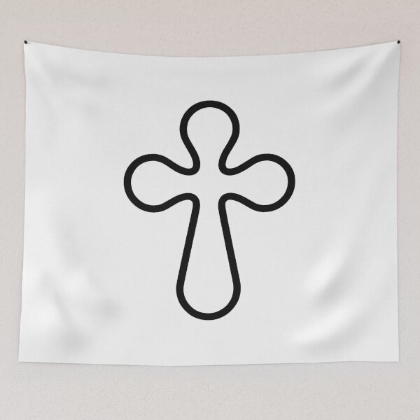 Item preview, Christian Cross Line Art Minimal Faith Symbol designed and sold by stylishdzign.