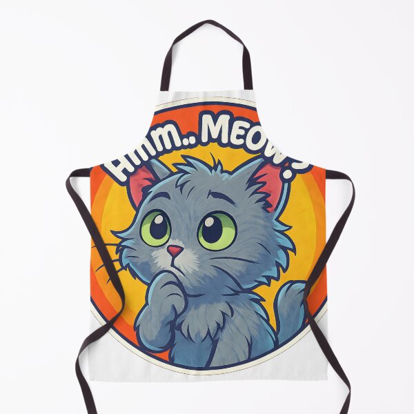 Item preview, Hmm.. Meow? – Funny Confused Grey Cat Cartoon Design designed and sold by Cat-astrophes.