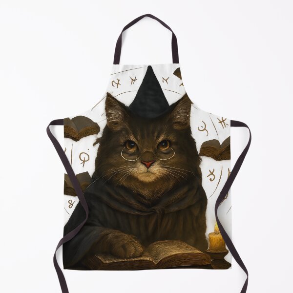 Item preview, Mystical Wizard Cat Reading Ancient Spell Book – Magical Fantasy Art designed and sold by Cat-astrophes.